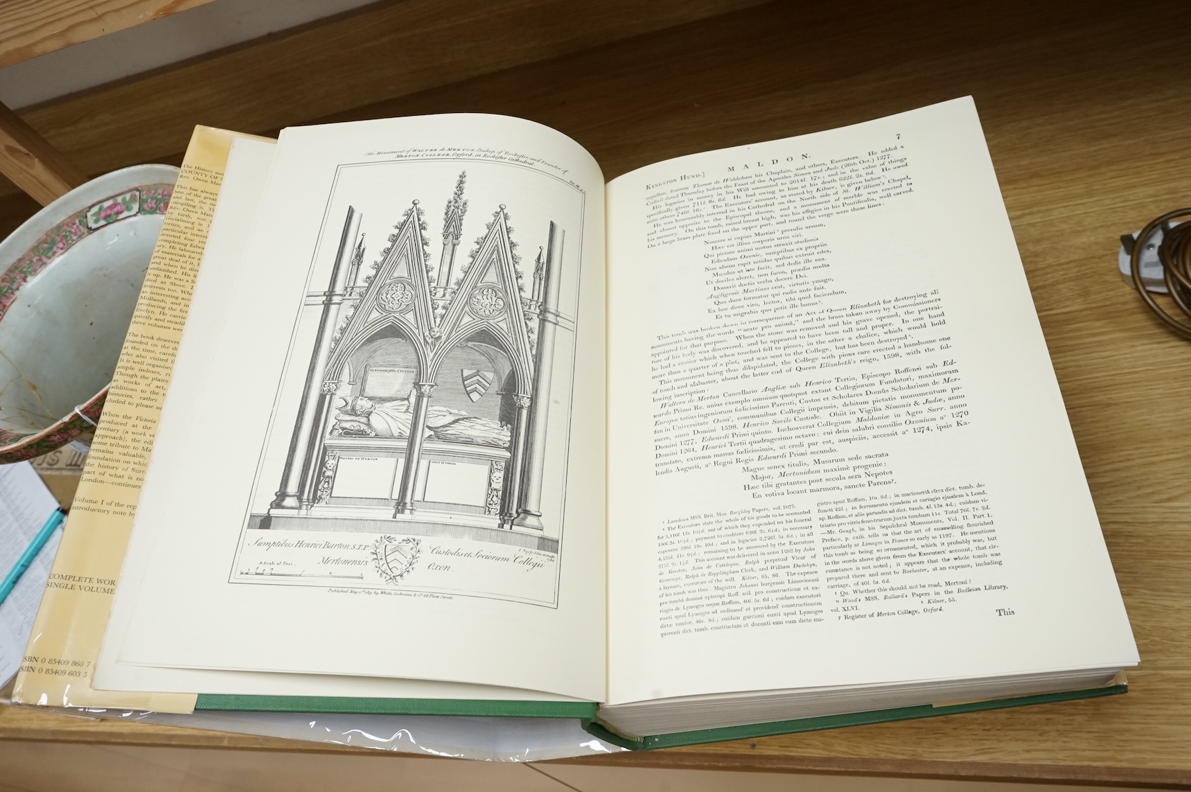 Manning, Rev. Owen & Bray, William - The History and Antiquities of the County of Surrey. Facsimile Edition, 3 vols. Introductory note by Professor Jack Simmons, reproducing the original plates, maps and pedigrees. gilt